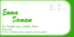 emma doman business card