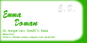 emma doman business card